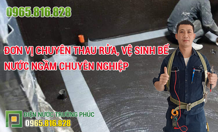 Thau rửa bể nước, vệ sinh bể nước ngầm cẩn thận, giá ưu đãi